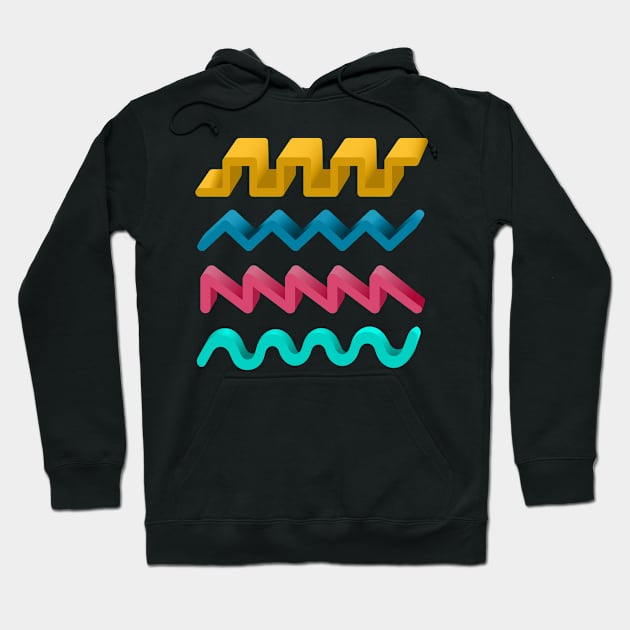 Synth Waveform for Analog Synthesizer Hoodie by Mewzeek_T